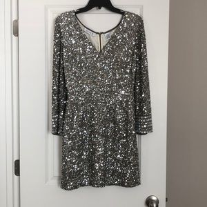 SHAIL K • NEW WITH TAGS size 8 Sequence silver Dress